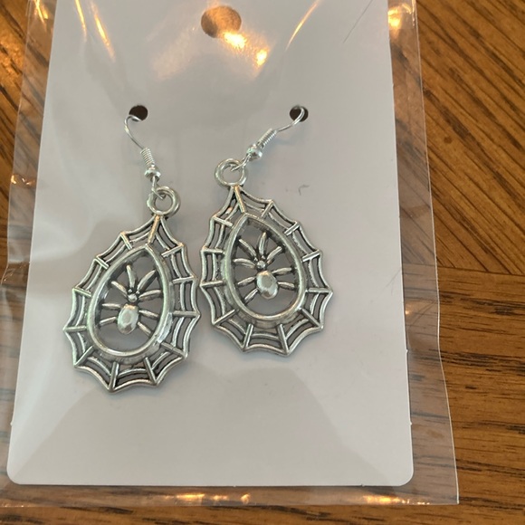 Jewelry - “sterling silver Spider Web” earrings.
